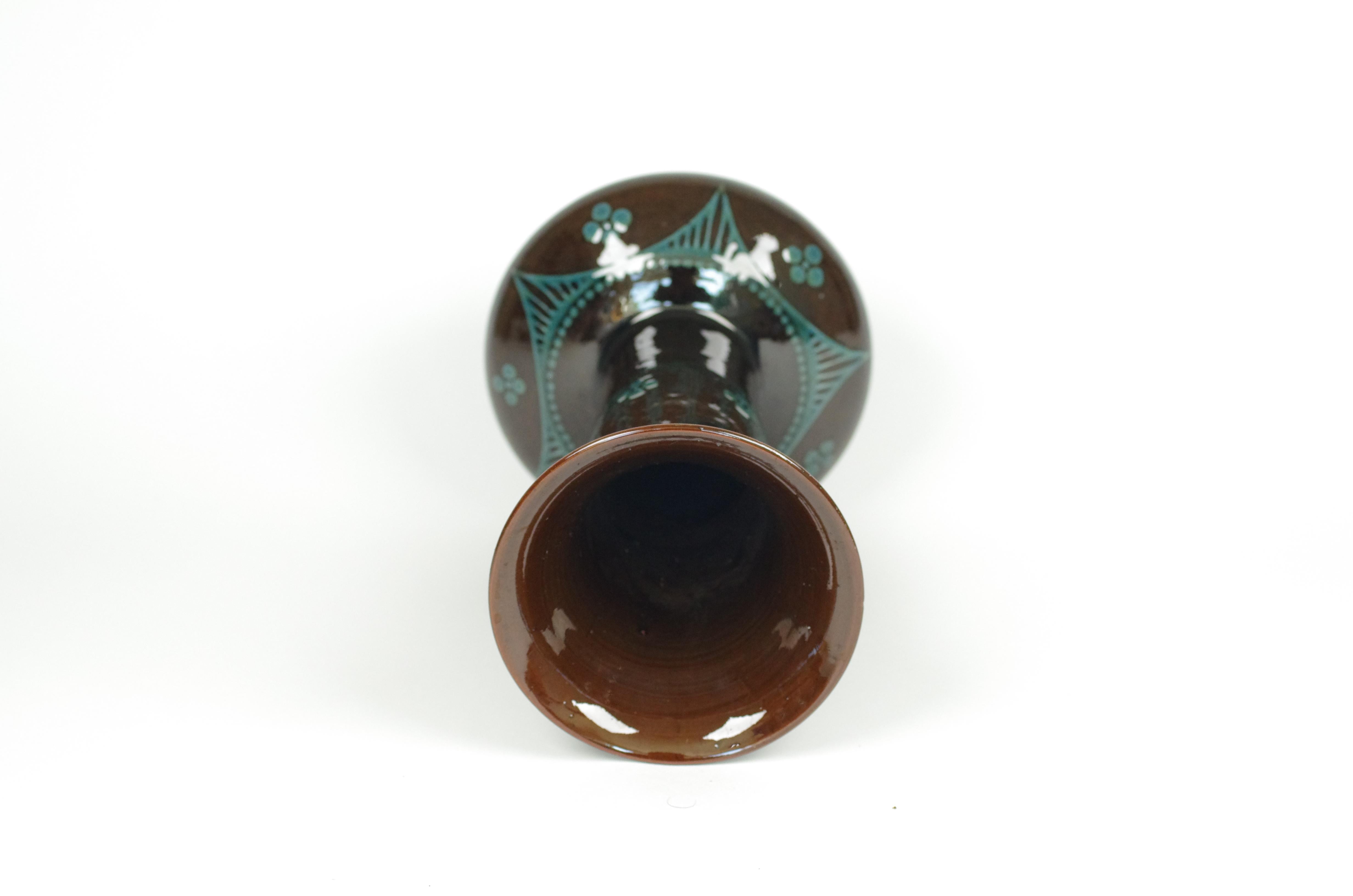 Cotto Vaso marrone in stile Art déco in vendita