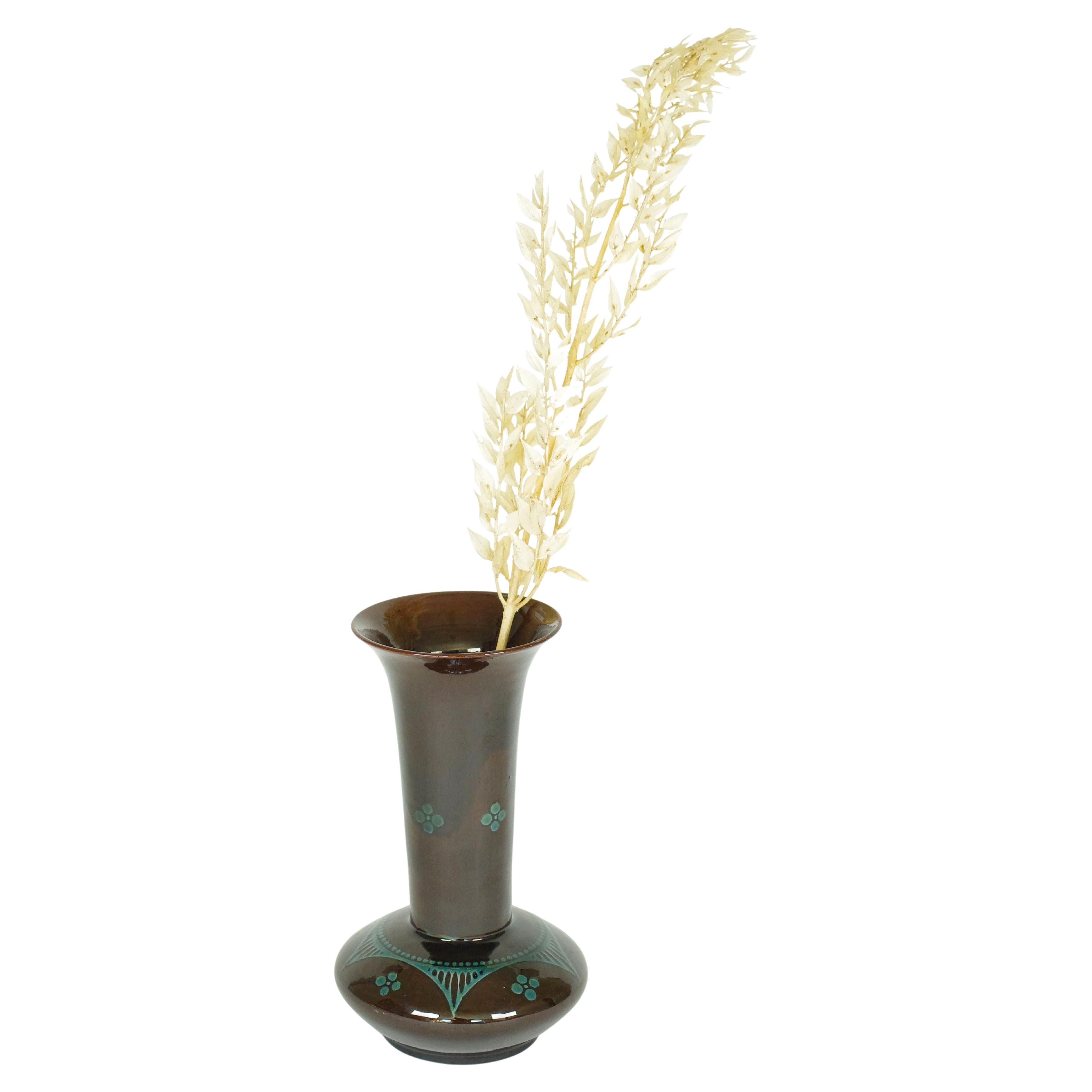 Vase brun de style Art déco