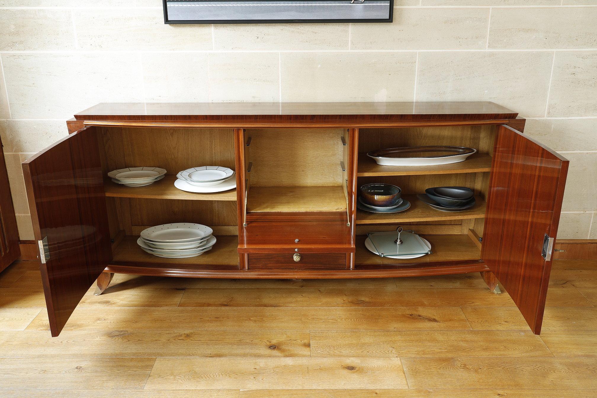 Mid-20th Century Art déco style Buffet in the taste of Jules Leleu For Sale