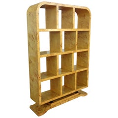 Art Deco Style Burl Display Bookcase