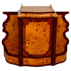 Art Deco Style Burl Hanging Apothecary Cabinet