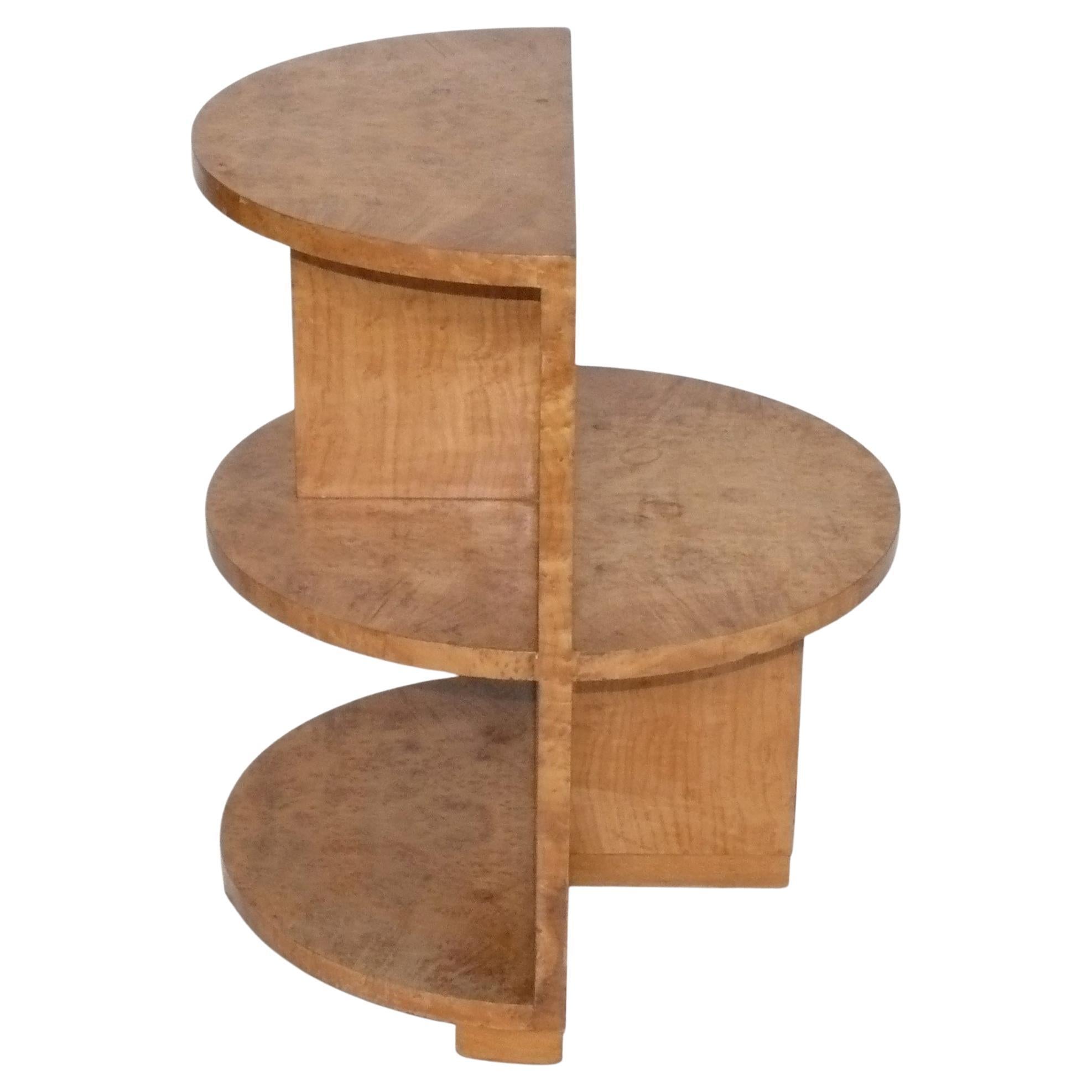 Art Deco Style Burl Wood End Table Mid Century Modern