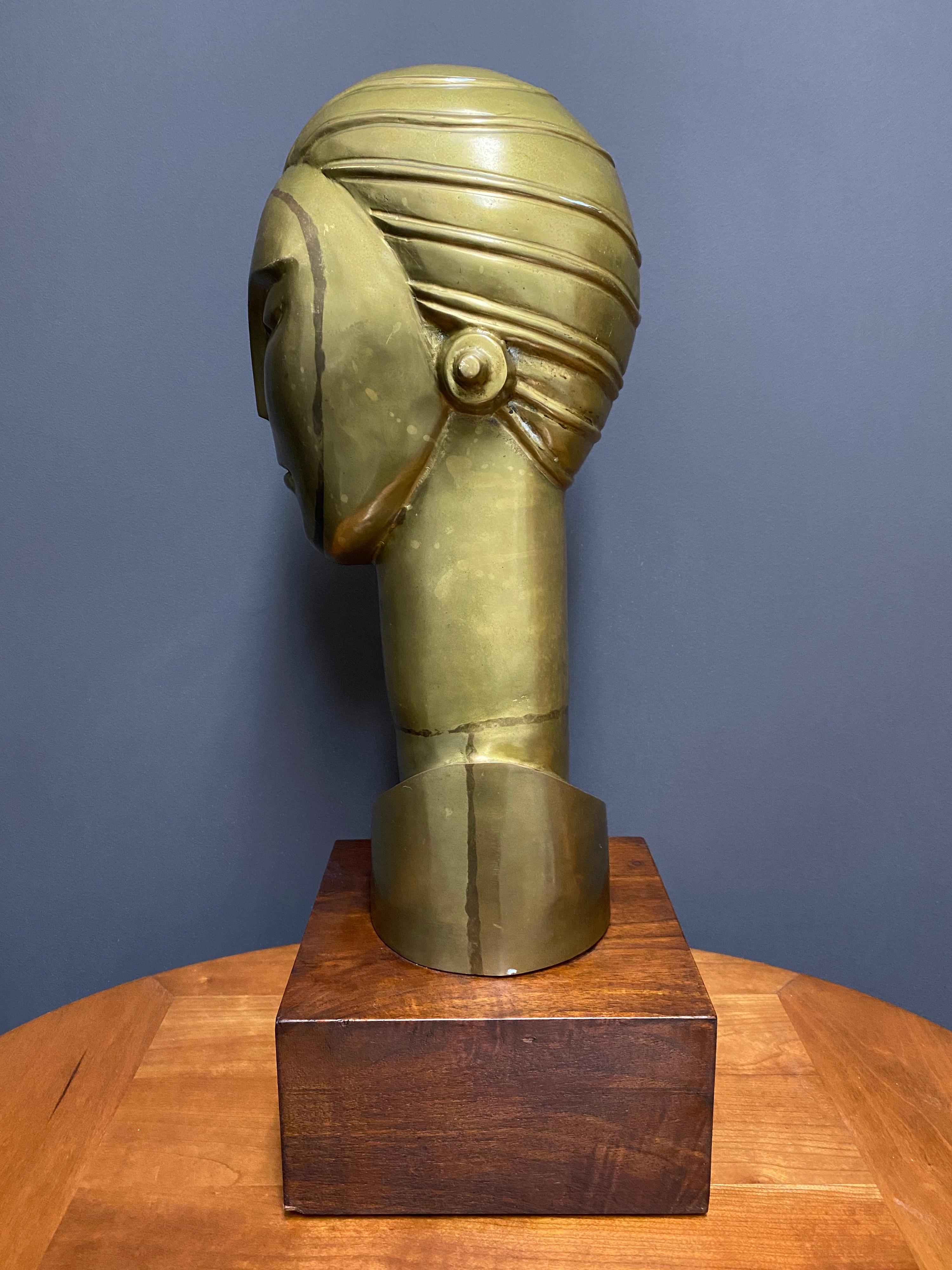 20th Century Art Deco Style Bust For Sale