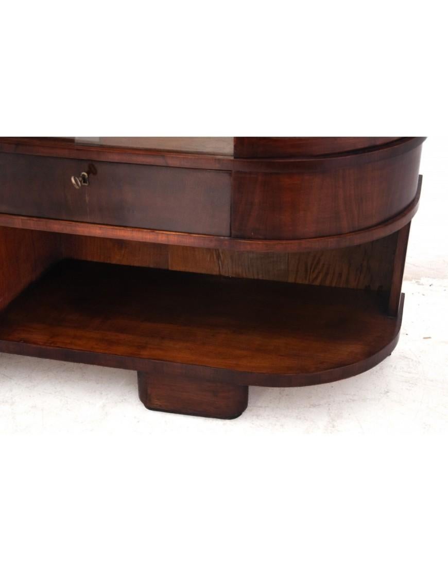 Art Deco style cabinet- bedside table from 1940s. In Good Condition For Sale In Chorzów, PL