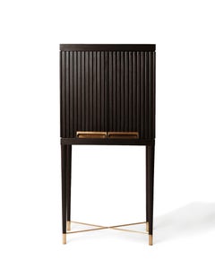 Armadio in stile Art Déco in Oak con bronzo