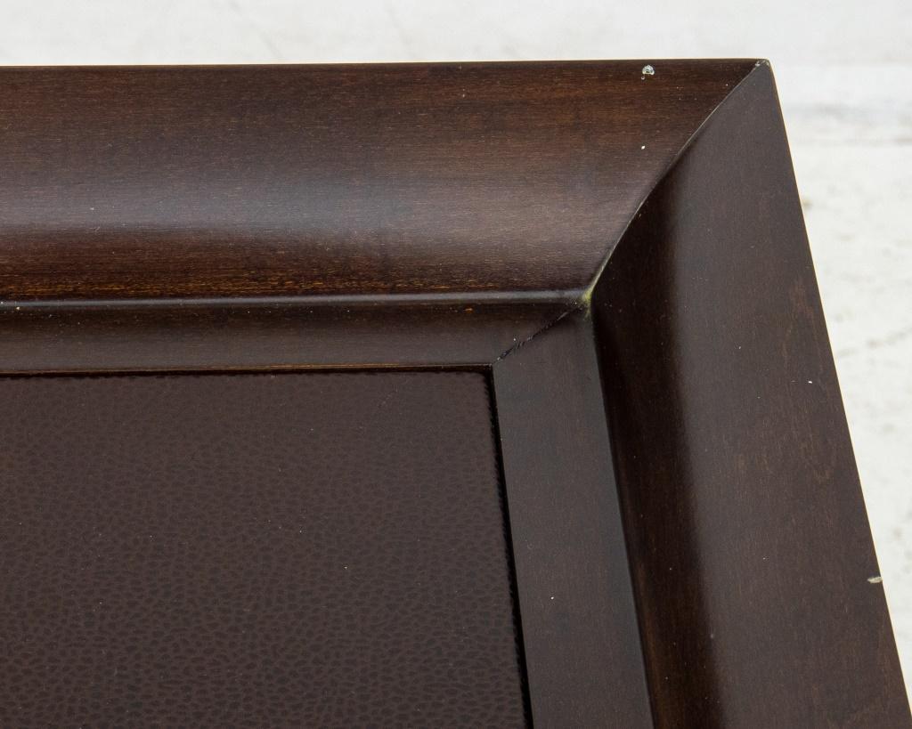 Art Deco Style Caviar Leather Inset Desk In Good Condition In New York, NY