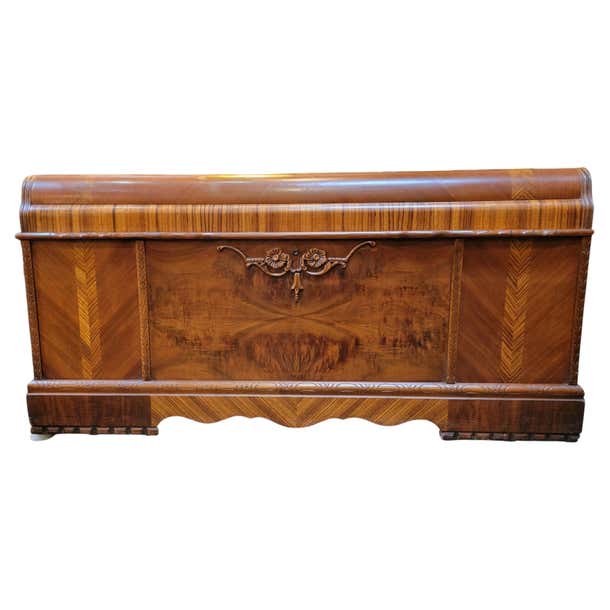 Art Deco Style Cedar Chest / Trunk by Ed Roos Company 1940's at 1stDibs