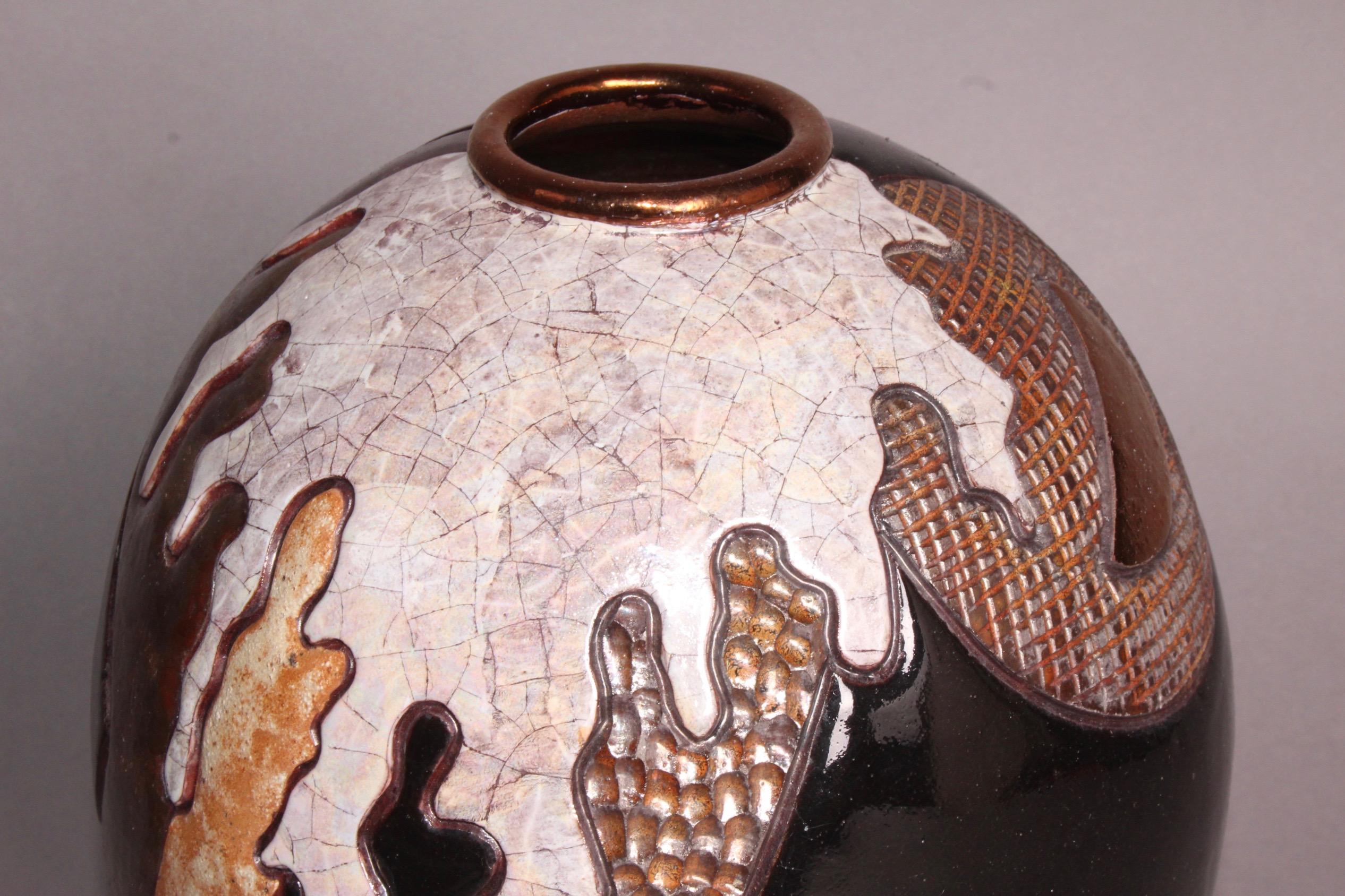 European Art Deco Style Ceramic Vase by Chale