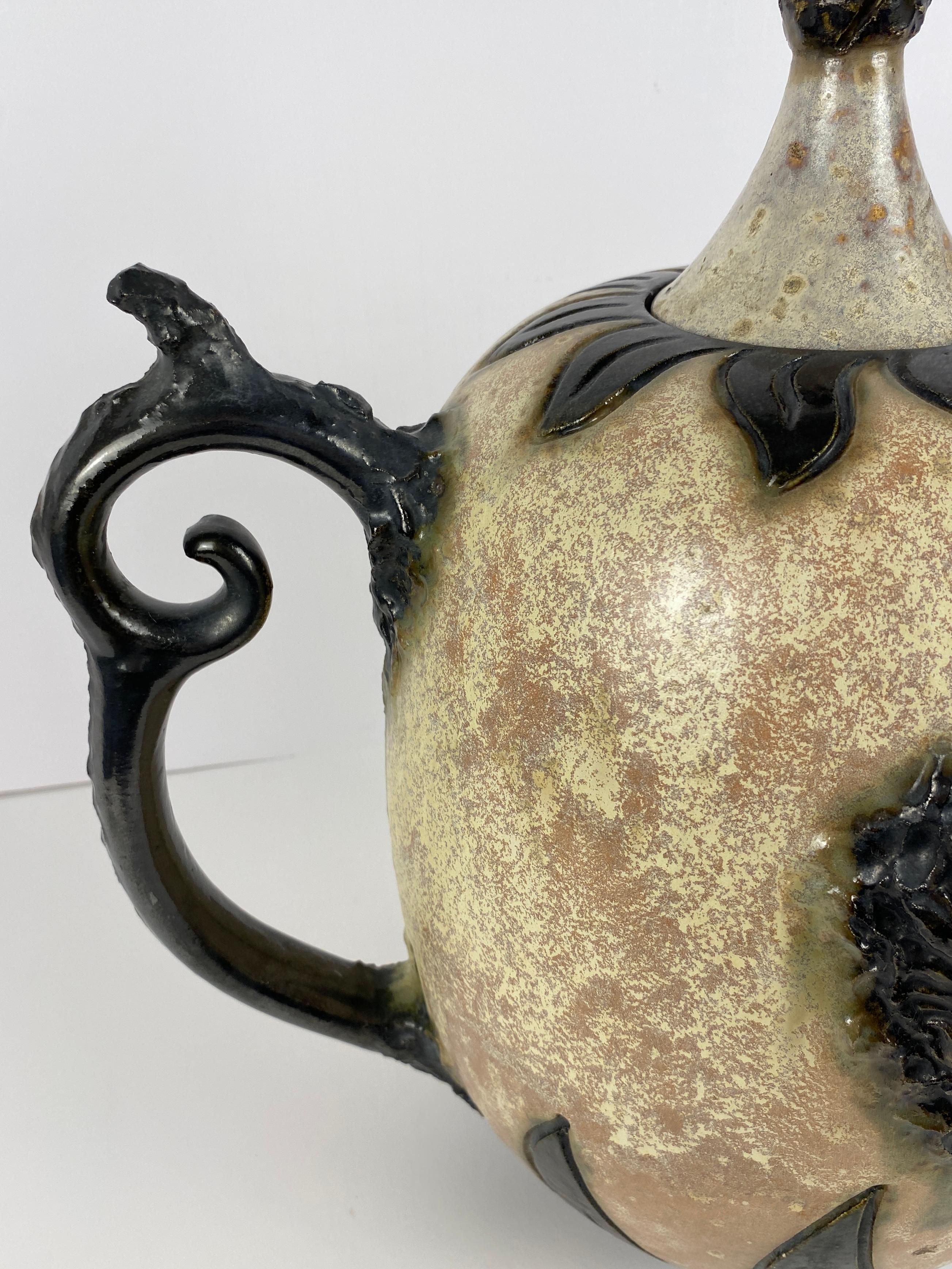 Vase en céramique de style Art Déco, Vase en poterie d'art du début du 20e siècle par S. Hublet en vente 6