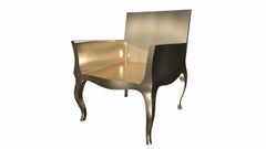 Art Deco Style Chairs in Smooth Brass by Paul Mathieu for S. Odegard
