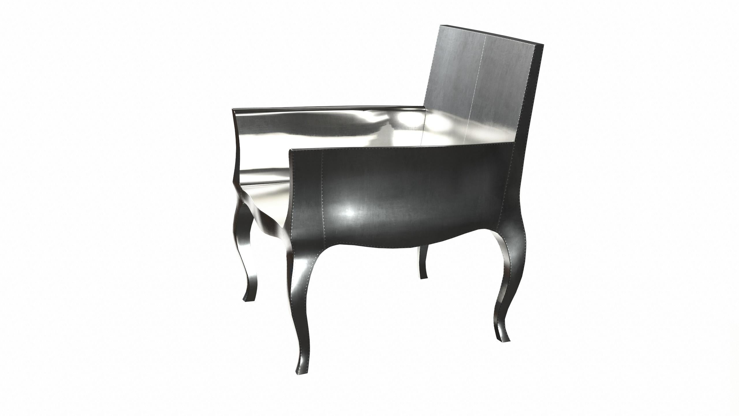 Sedie in stile Art Déco in bronzo bianco liscio di Paul Mathieu per S. Odegard in vendita 5