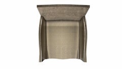 Art Deco Style Chairs Mid Hammered in Antique White Bronze by Paul Mathieu