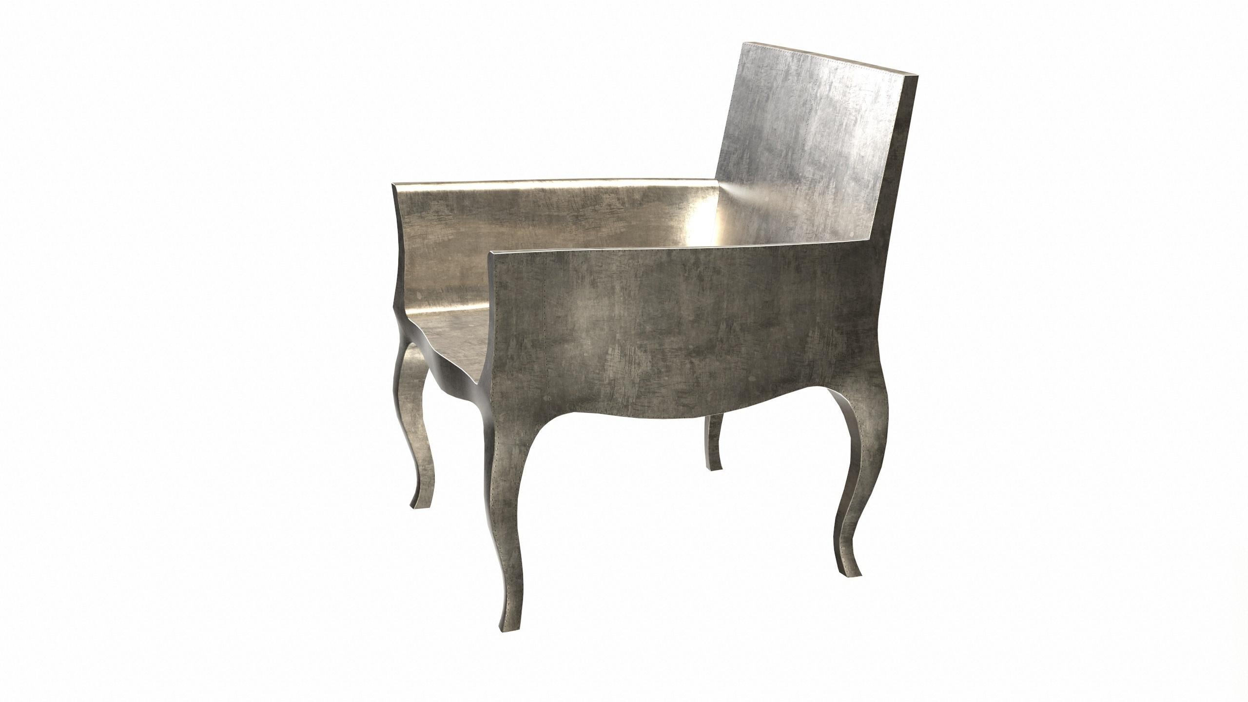 Stühle im Art-Déco-Stil, glatte antike Bronze von Paul Mathieu für S. Odegard im Angebot 2