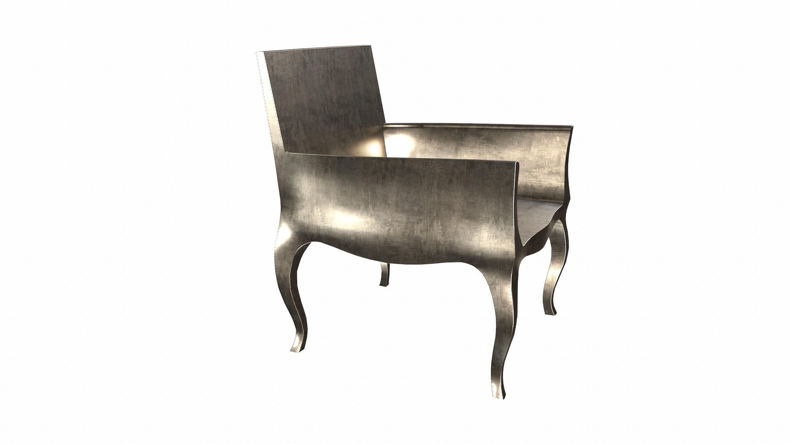 Stühle im Art-Déco-Stil, glatte antike Bronze von Paul Mathieu für S. Odegard im Angebot 1