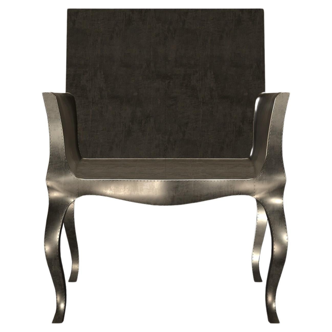 Stühle im Art-Déco-Stil, glatte antike Bronze von Paul Mathieu für S. Odegard