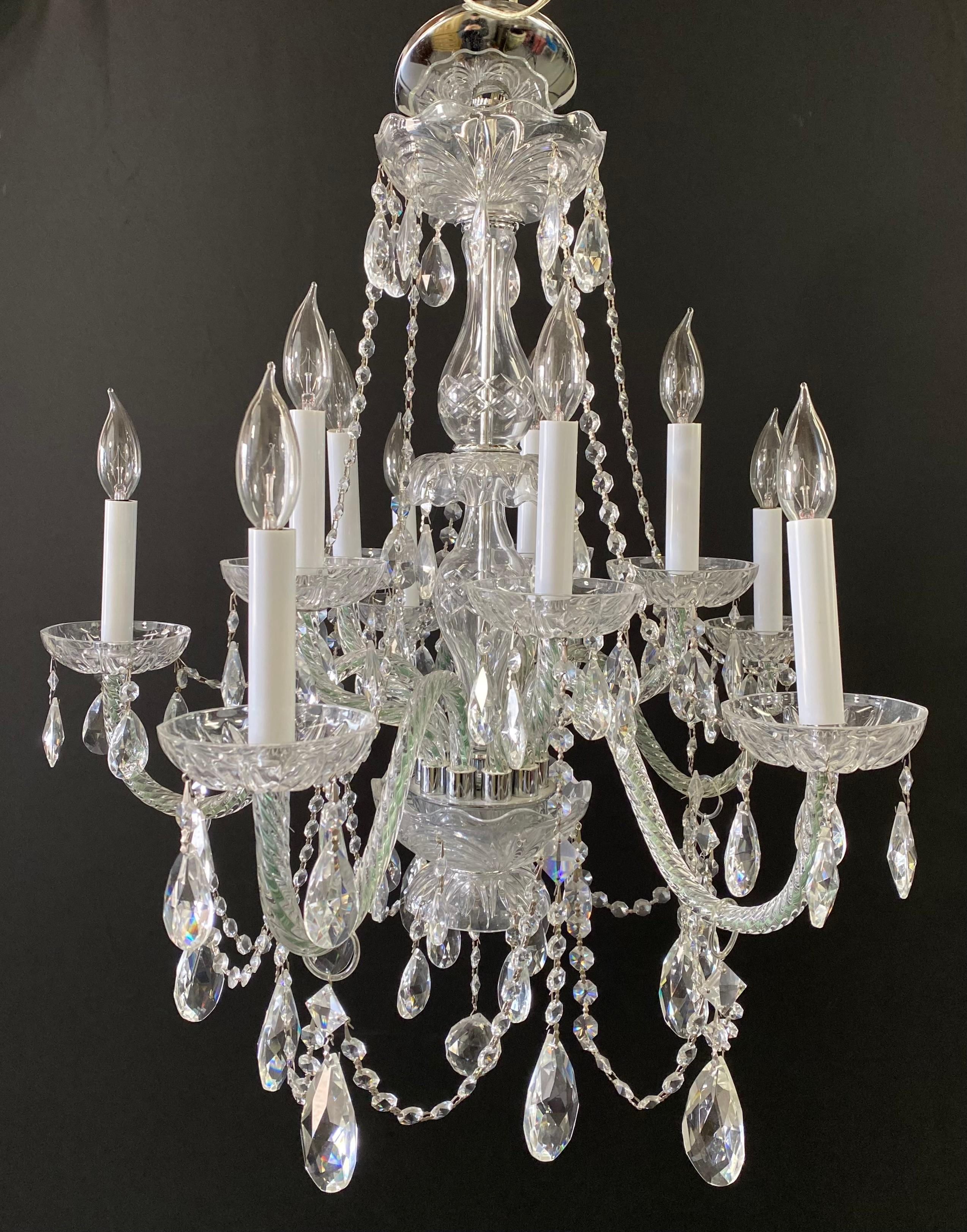 5 arm waterford crystal chandelier