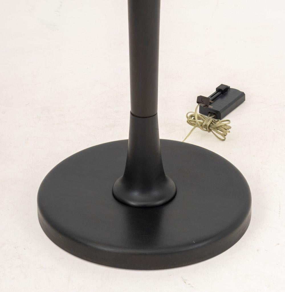 Art Deco Style Chrome & Glass Ebonized Floor Lamp For Sale 1