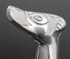 Art Deco Style Chrome Italian Greyhound or Whippet