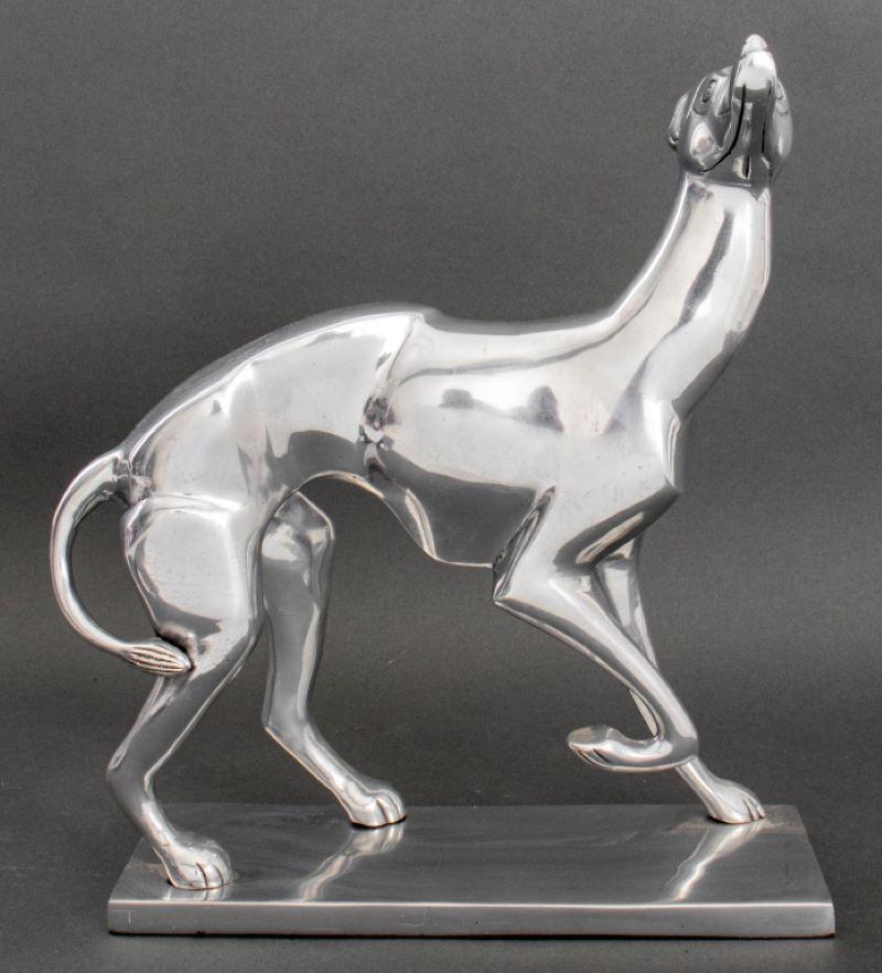 Art Deco Style Chrome Italian Greyhound or Whippet In Good Condition In New York, NY