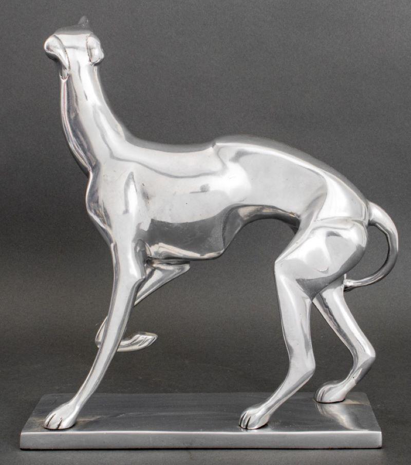 Art Deco Style Chrome Italian Greyhound or Whippet 1