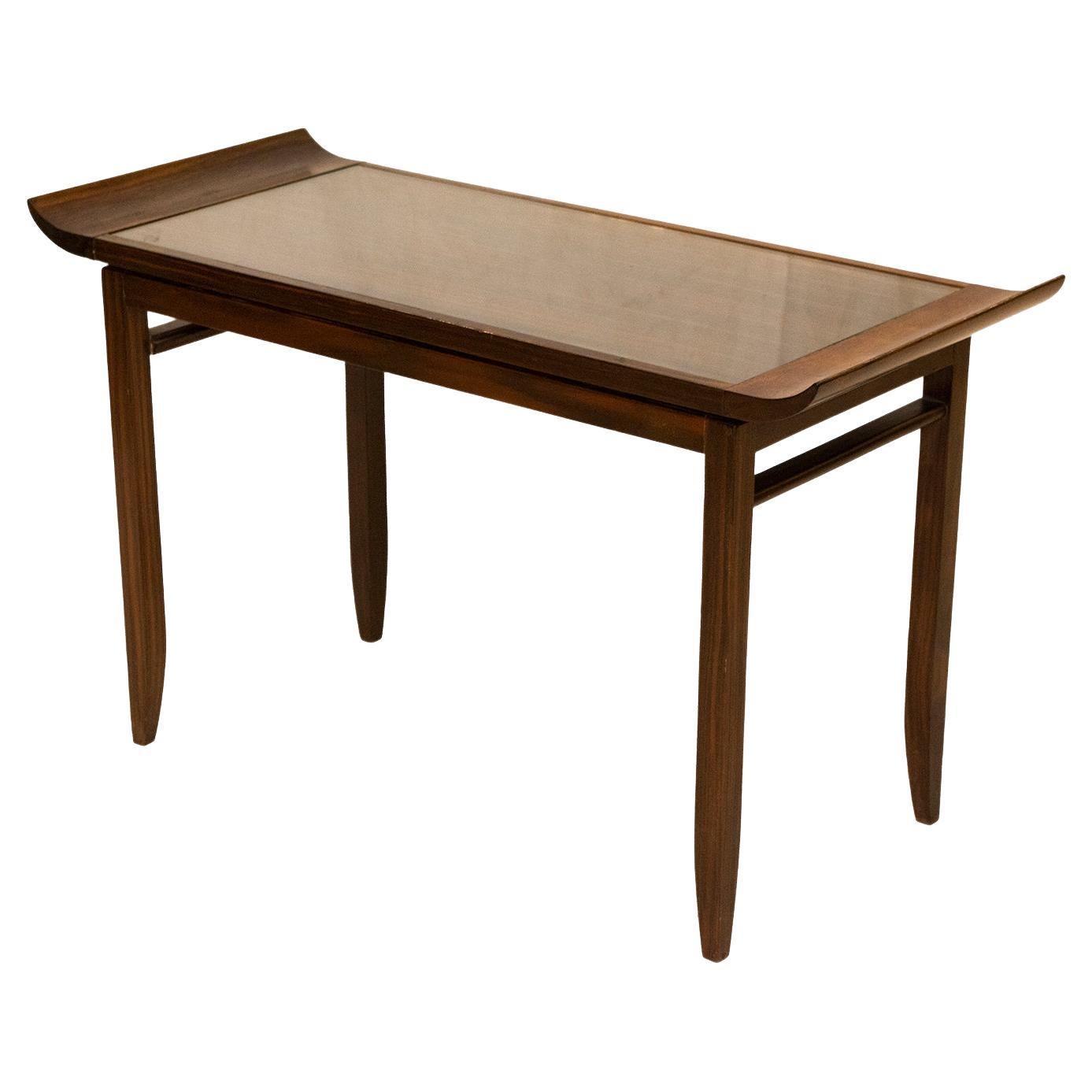 Art Deco Style Circassian Walnut Tea Table For Sale