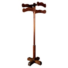 Art Deco style coat stand in oak, made in France, early 20th century