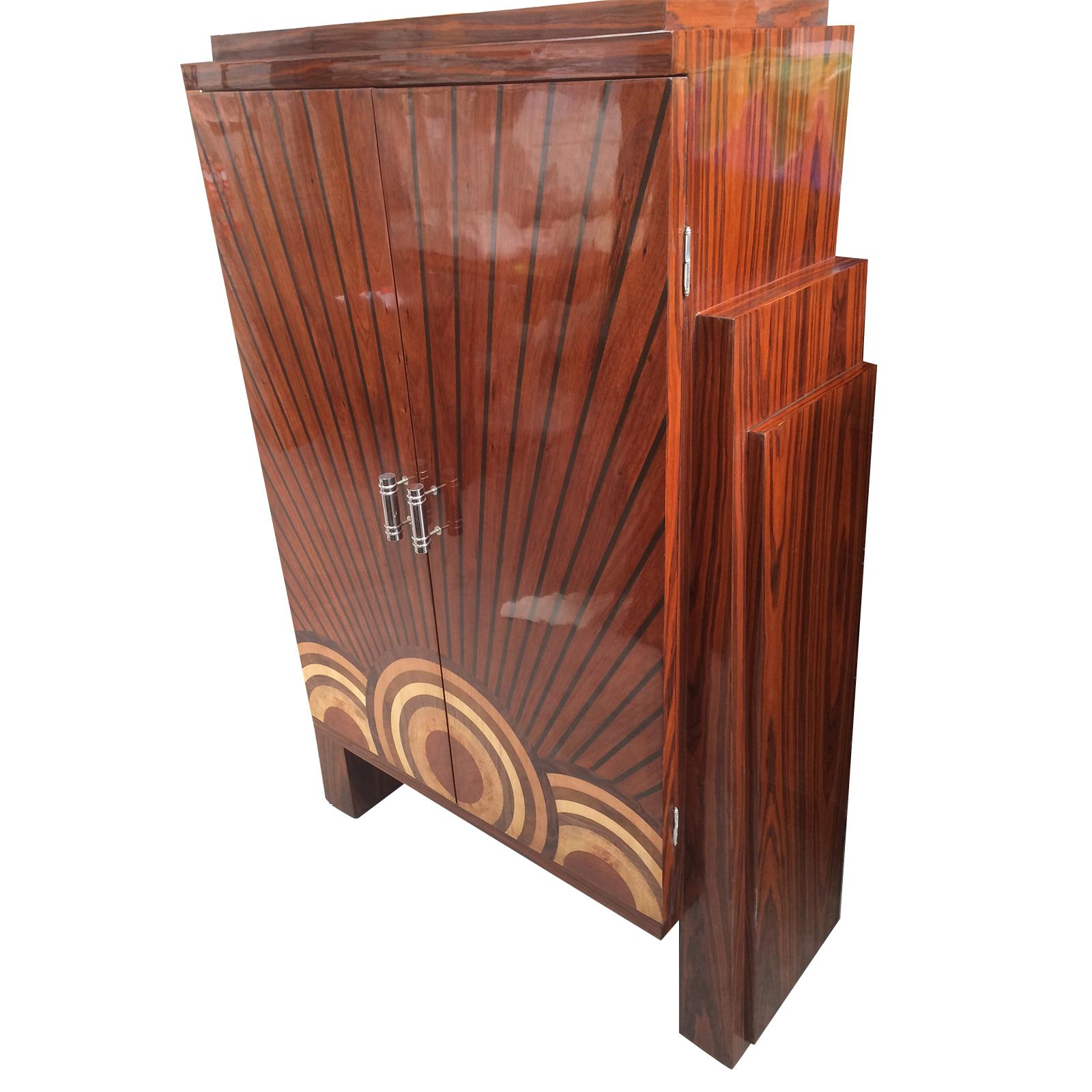 German Art Deco Style Cocktail Cabinet Dry Bar 