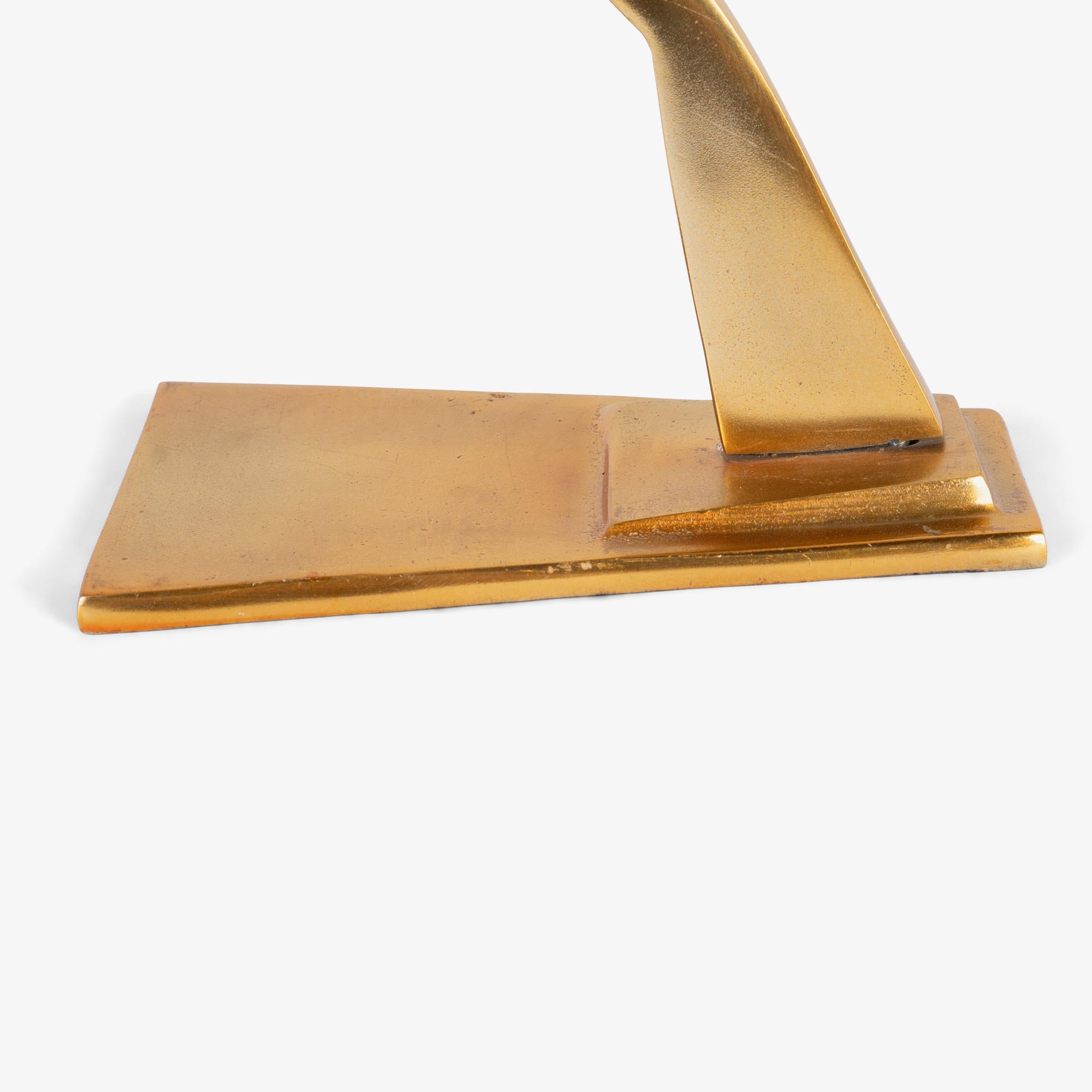 Art-Deco Style Concorde Supersonic Airplane Sculpture in Polished Brass For Sale 2
