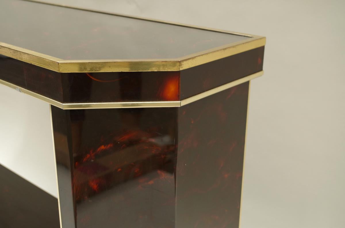 Art Deco Style Console, Painted in Tortoiseshell Way, circa 1980 2