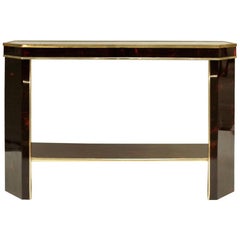 Used Art Deco Style Console, Painted in Tortoiseshell Way, circa 1980