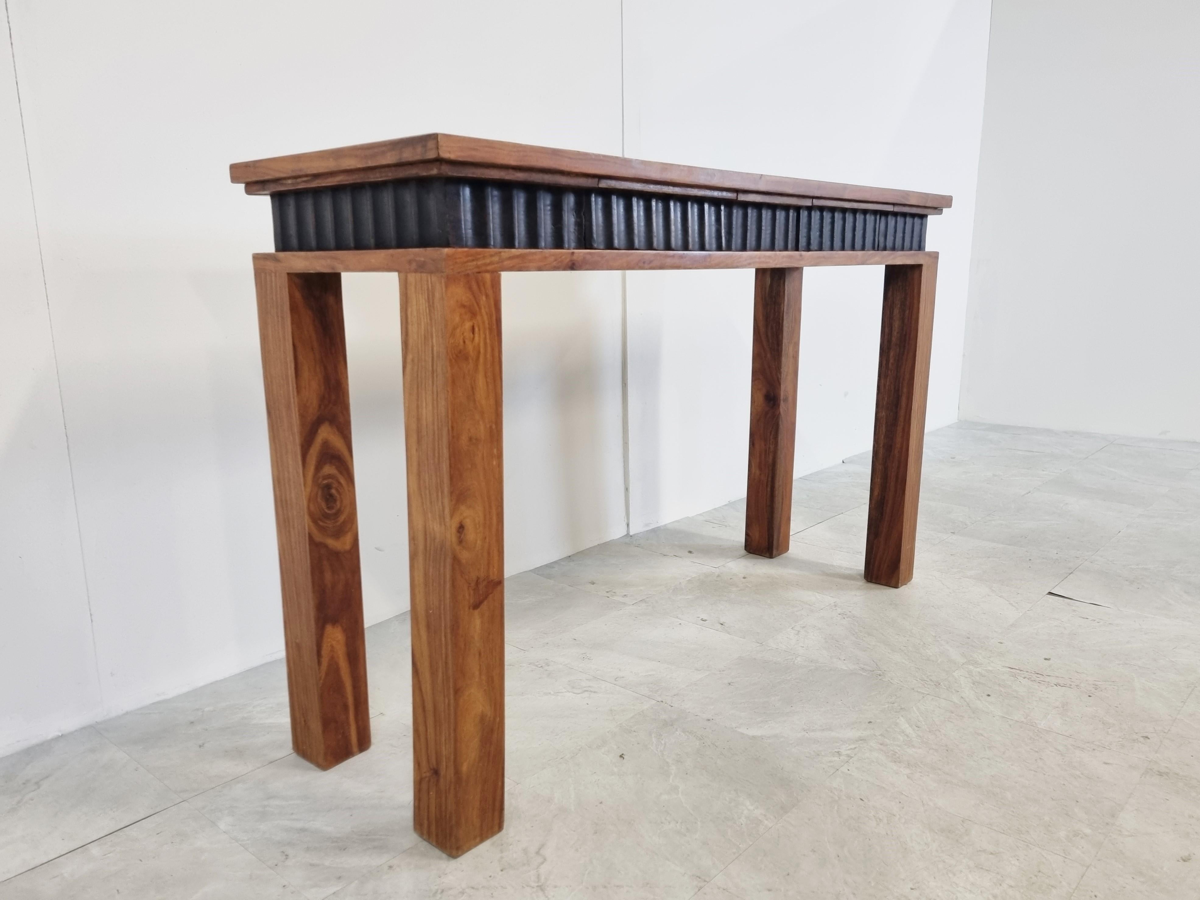 Wood Art Deco Style Console Table, 1960s