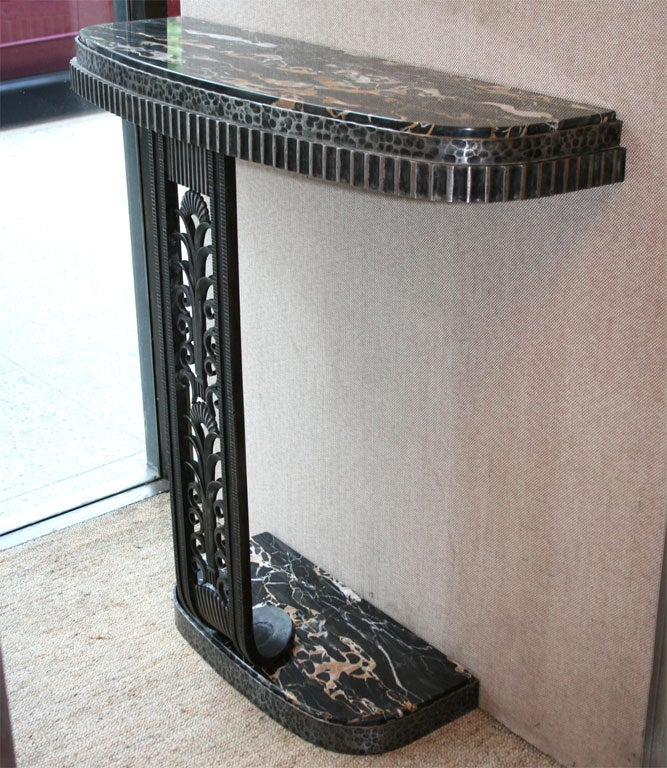 Art Deco Style Console Table after Edgar Brandt 3