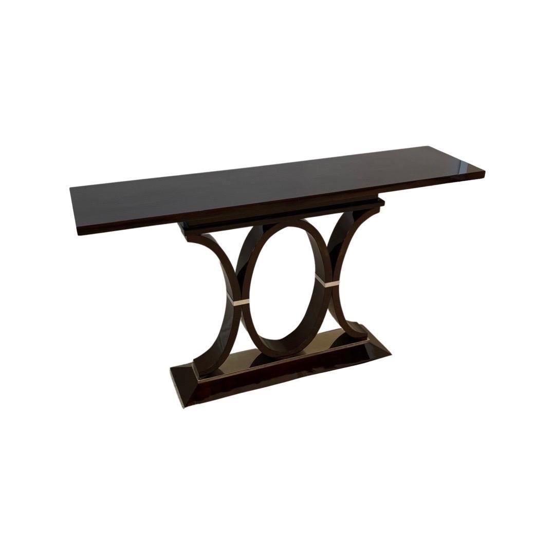 Rosewood Art Deco Style Console Table For Sale