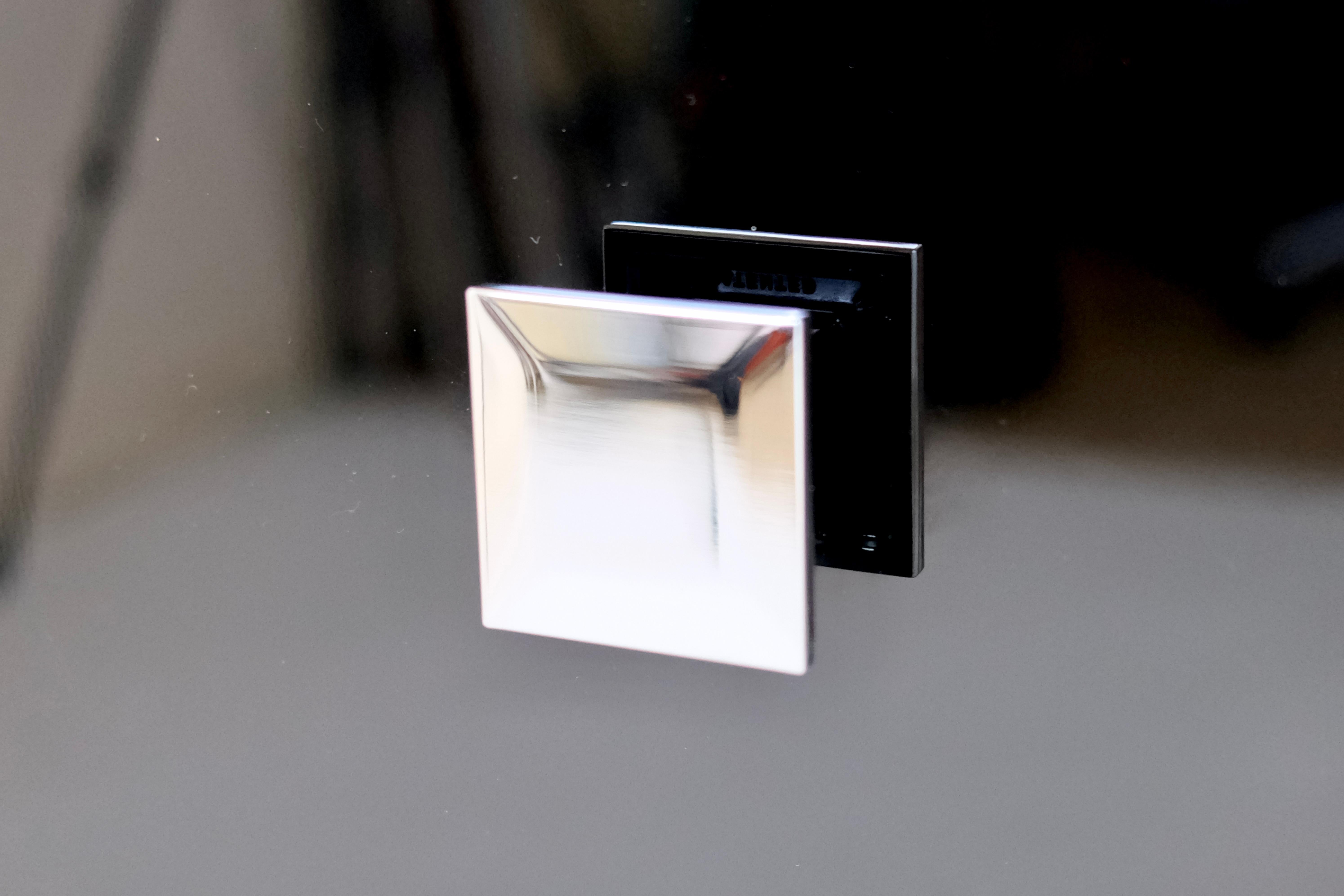 Contemporary Art Deco Style Console Table in Macassar Veneer and Black High Gloss Lacquer