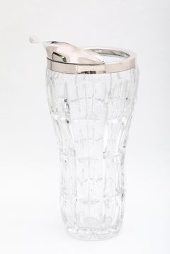 Art Deco-Style Continental Silver (.800)-Mounted Cocktail Mixer/Shaker/Pourer