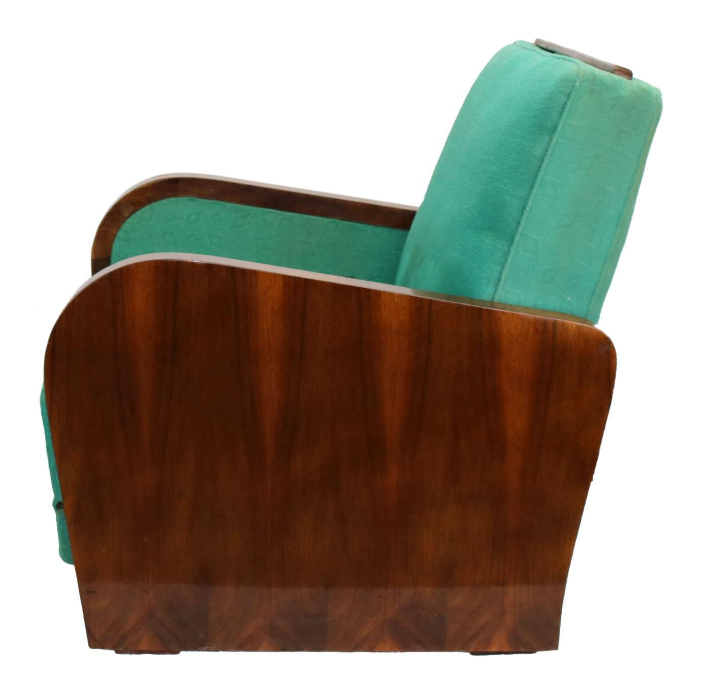 Hungarian Art Deco Style Convertible Armchair For Sale