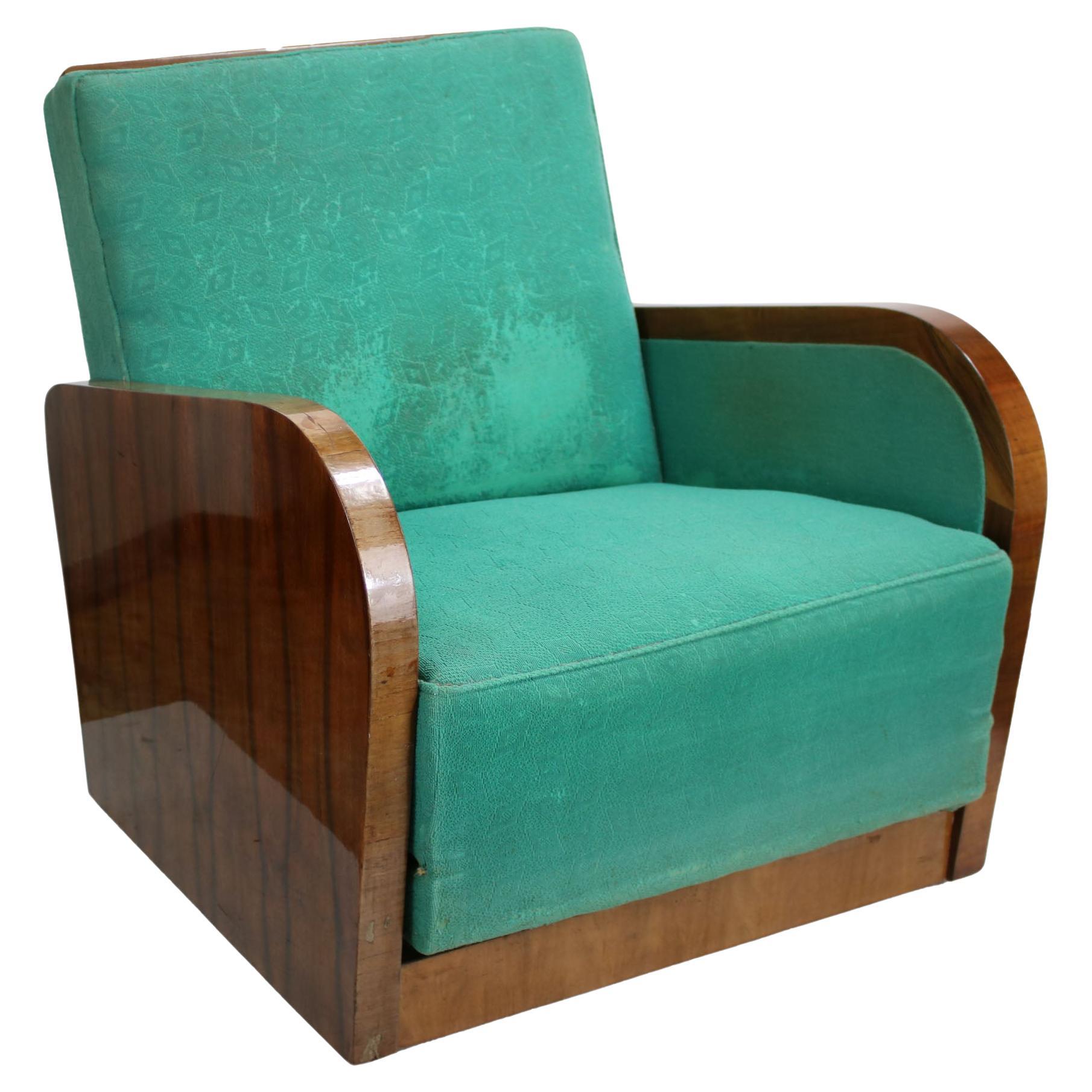 Art Deco Style Convertible Armchair For Sale