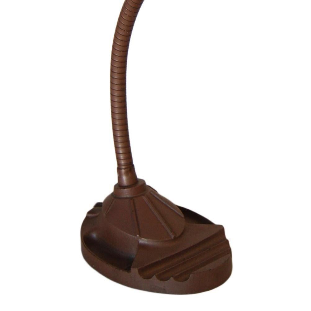 Schreibtischlampe im Art-déco-Stil aus Kupfer mit Schwanenhals und Stifthalter (amerikanisch) im Angebot