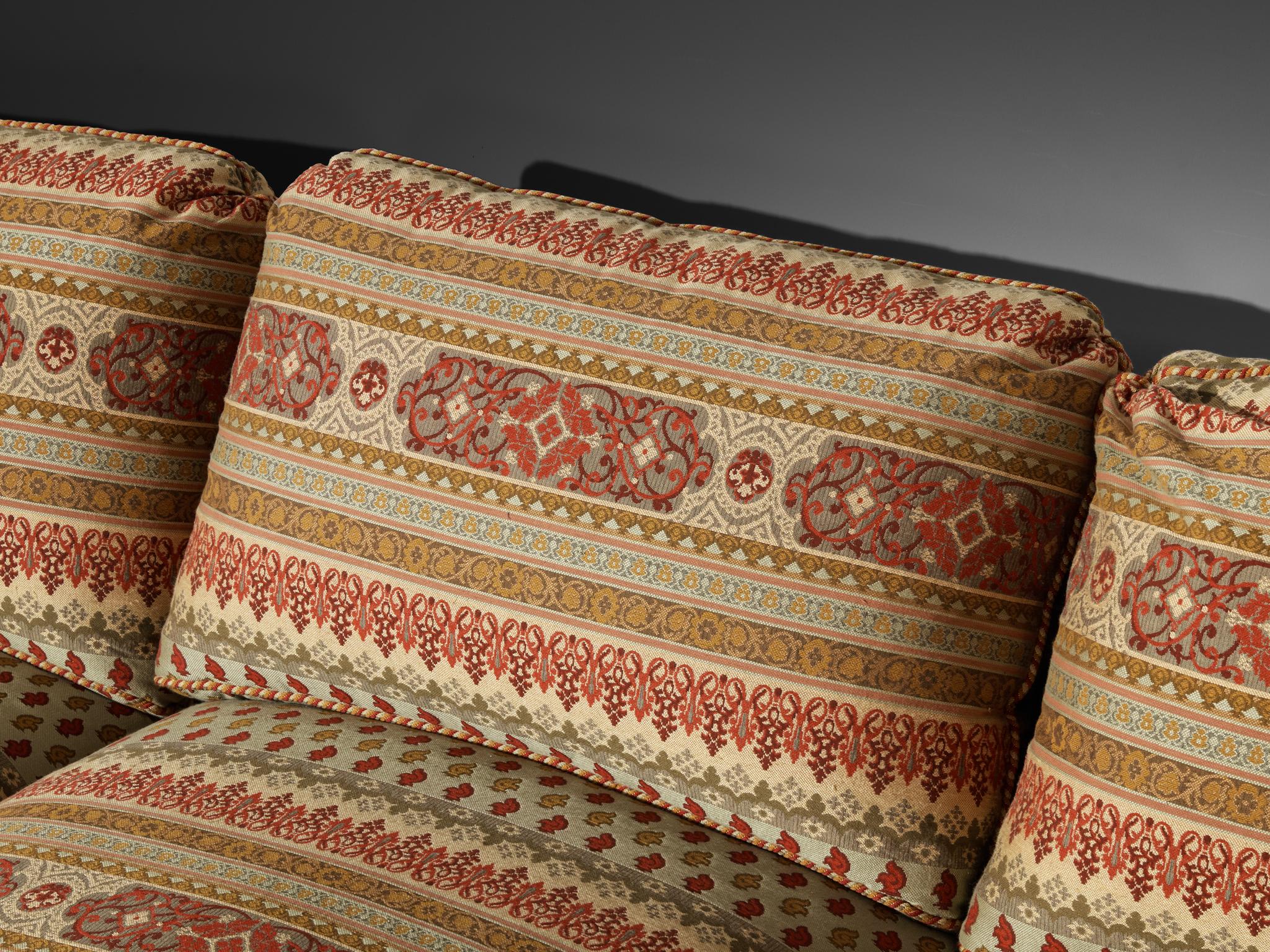 Canapé d'angle de style Art déco en tissu d'inspiration Kilim en vente 1