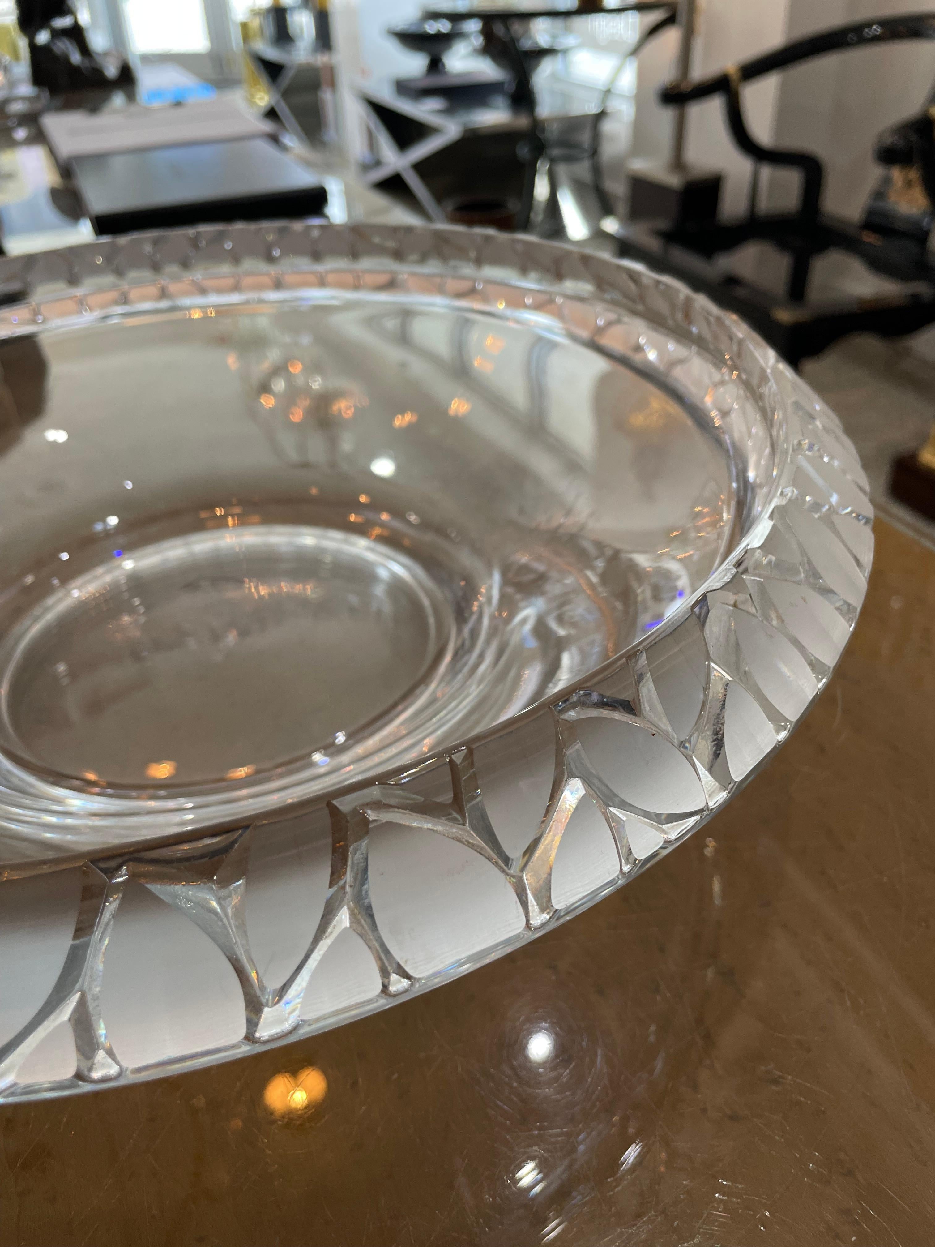 Art Deco Style Crystal Bowl by Mikasa For Sale 5