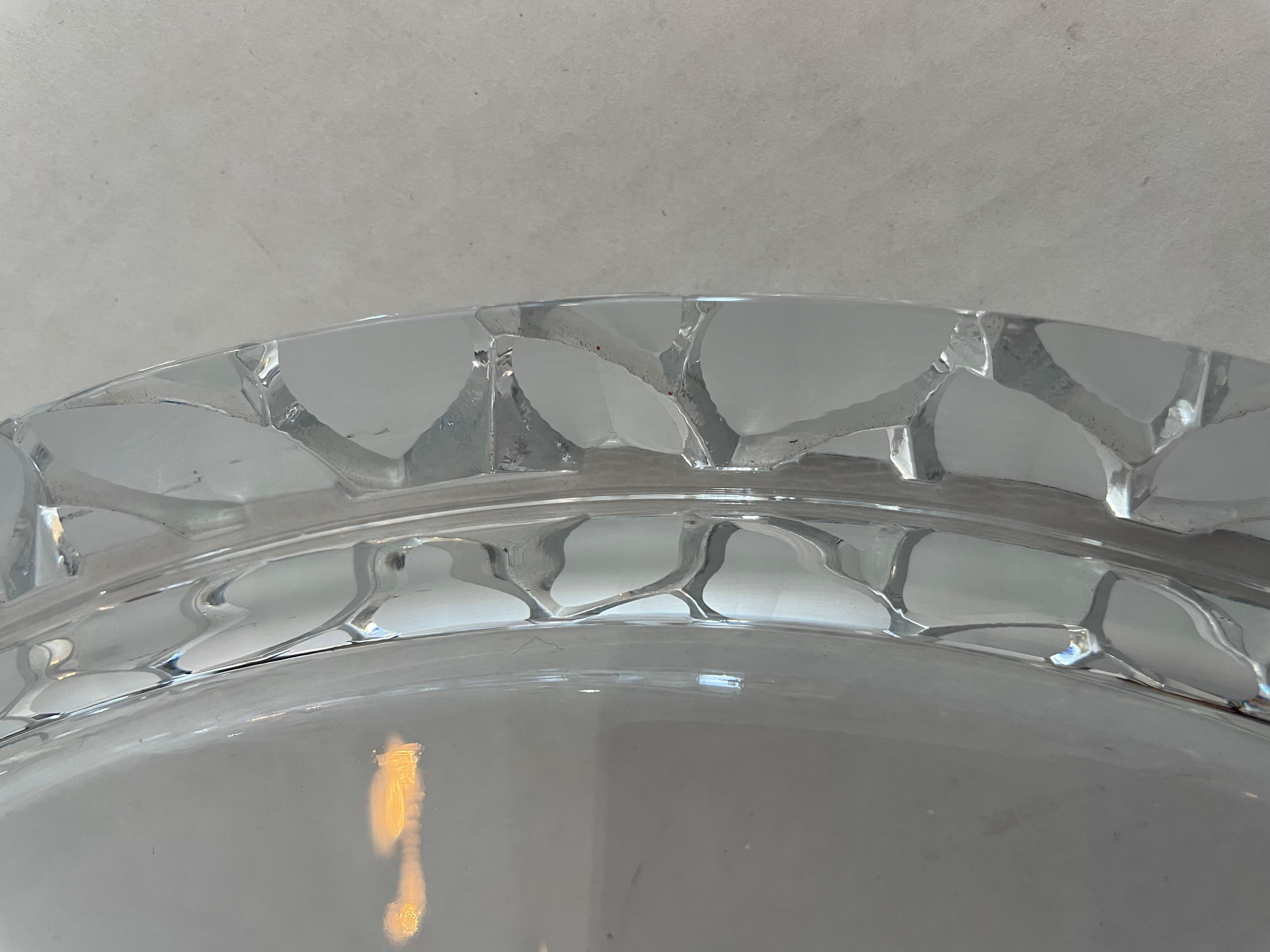 Japanese Art Deco Style Crystal Bowl by Mikasa For Sale