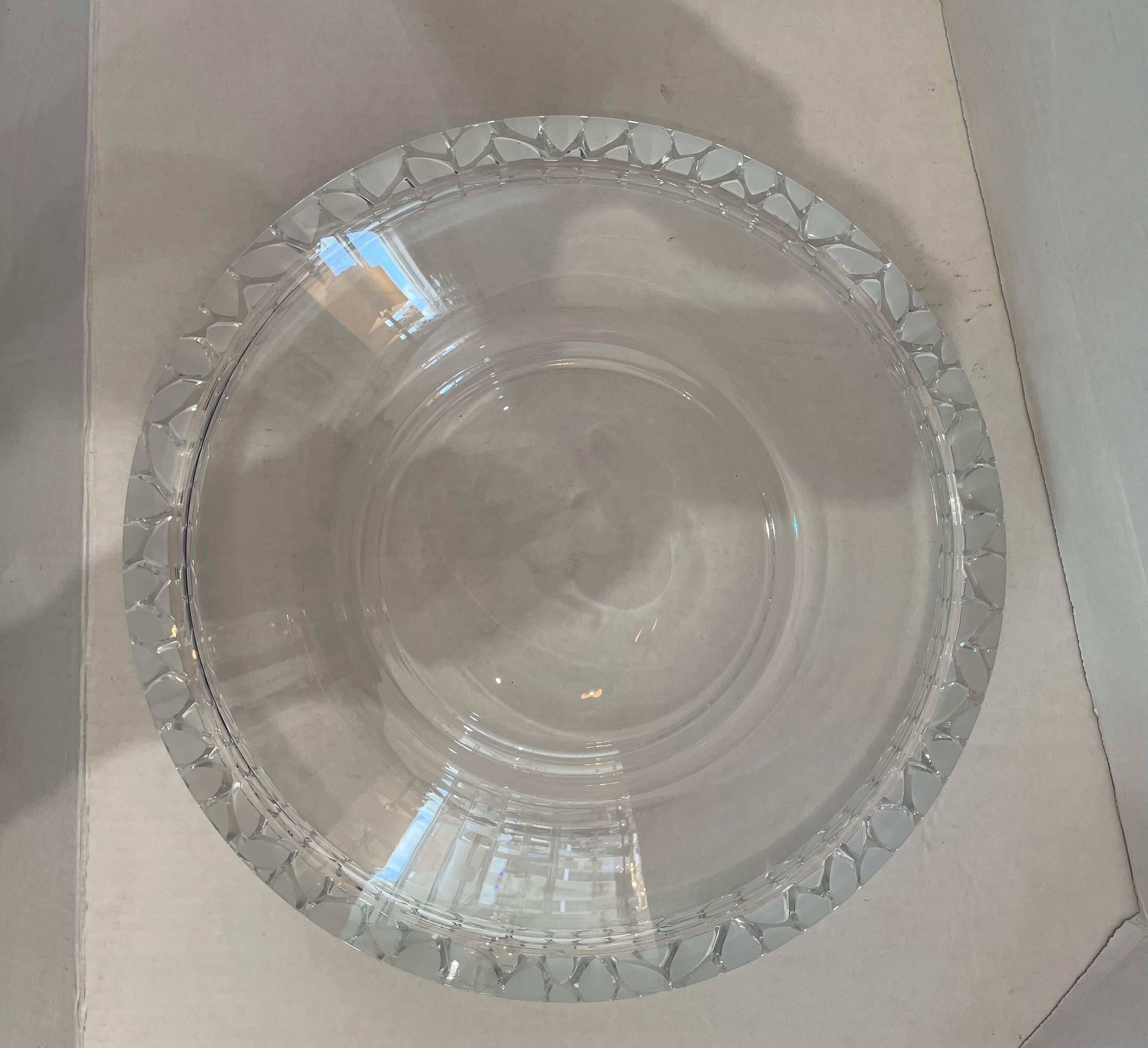 20th Century Art Deco Style Crystal Bowl by Mikasa For Sale