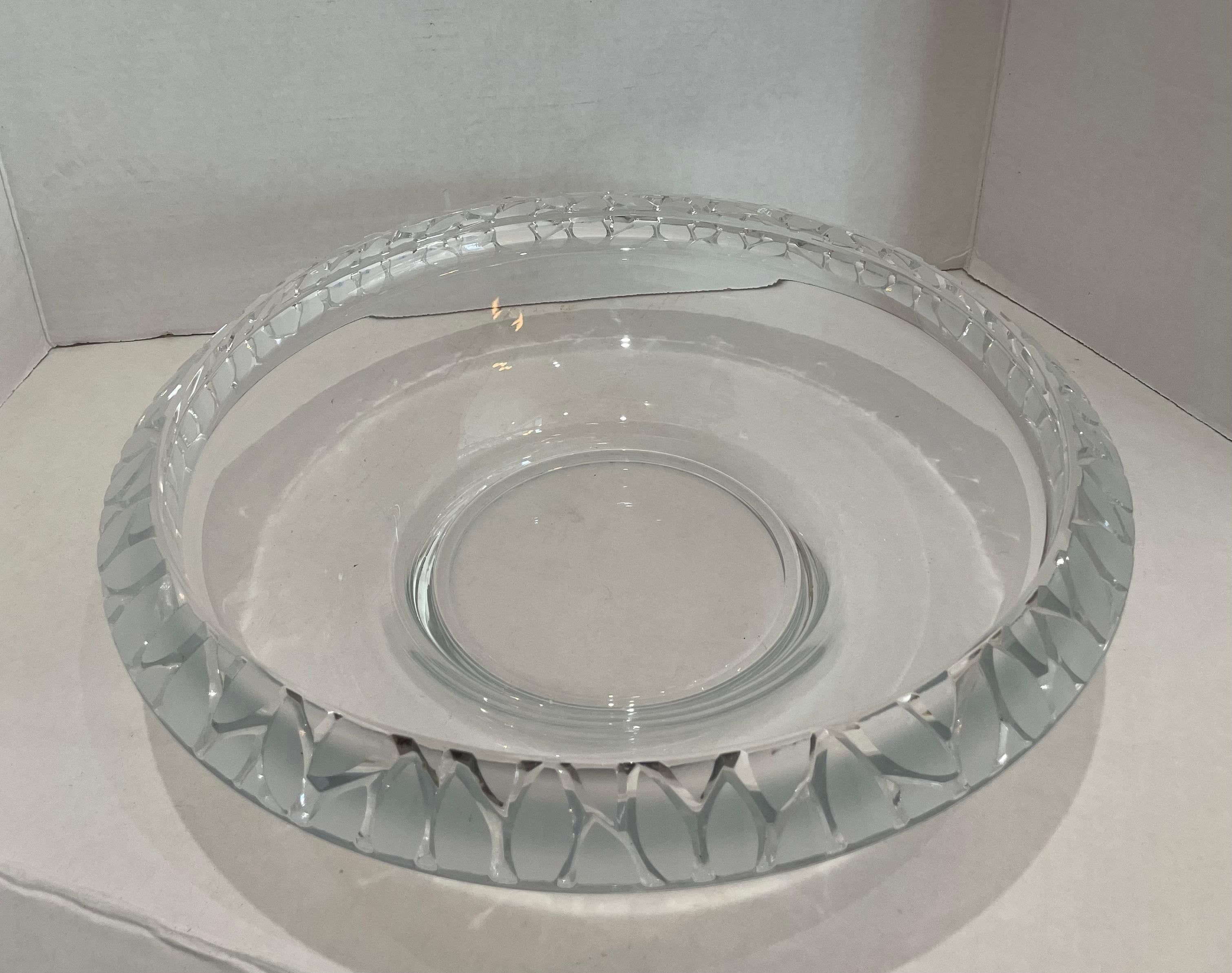 Art Deco Style Crystal Bowl by Mikasa For Sale 2