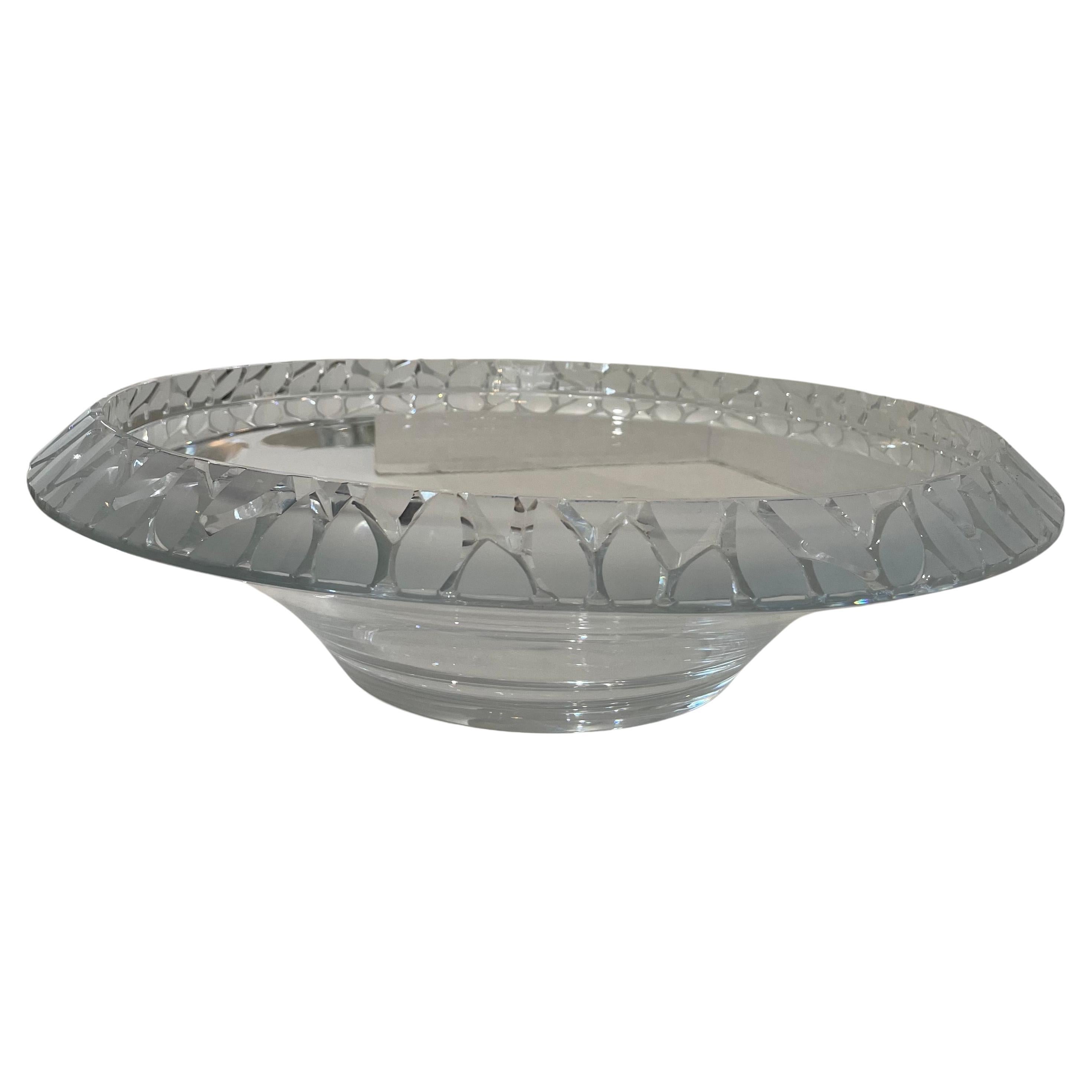 Art Deco Style Crystal Bowl by Mikasa For Sale