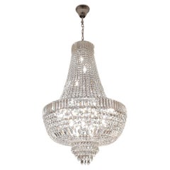 Art Deco Style Crystal Chandelier Empire Sac a Pearl Palace Lamp Chrome