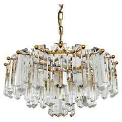 Vintage Art Deco Style Crystal Glass Chandelier by J.T. Kalmar