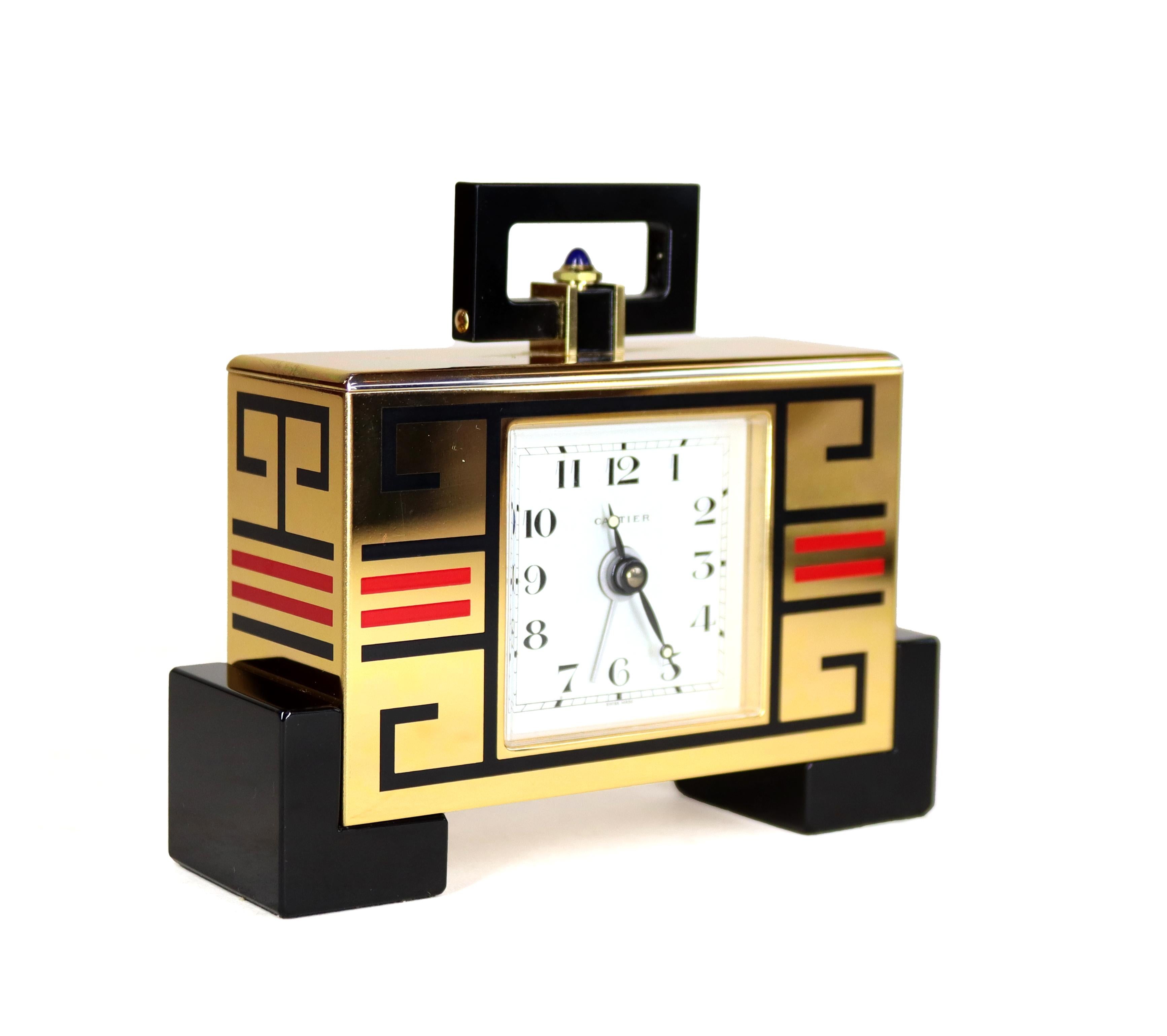 Art Deco Style 'Cube' Alarm Clock by Cartier 1