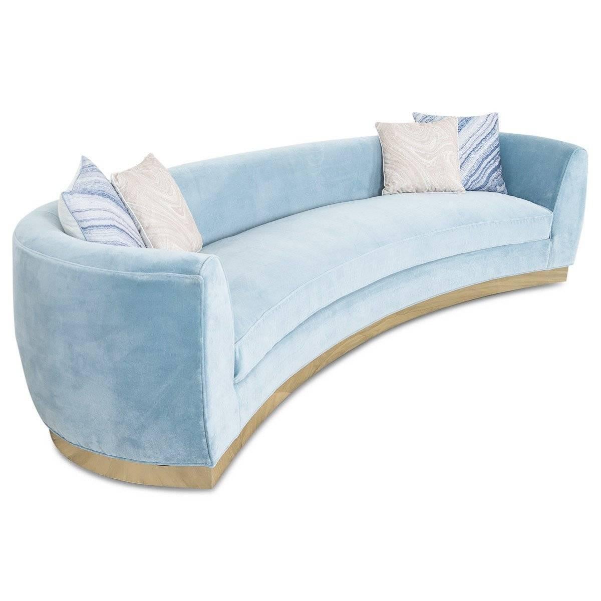 velvet curved sofa