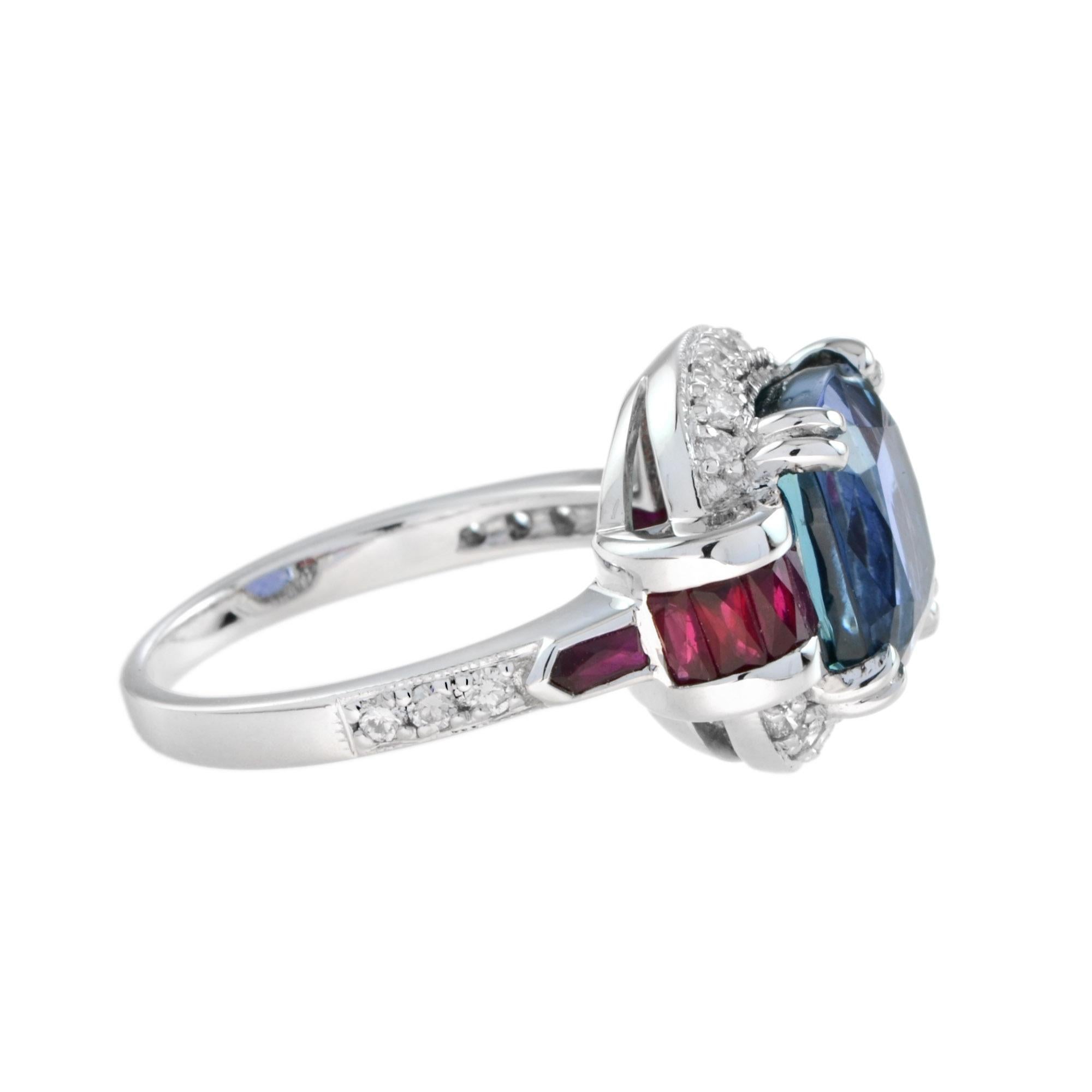 tanzanite and ruby ring