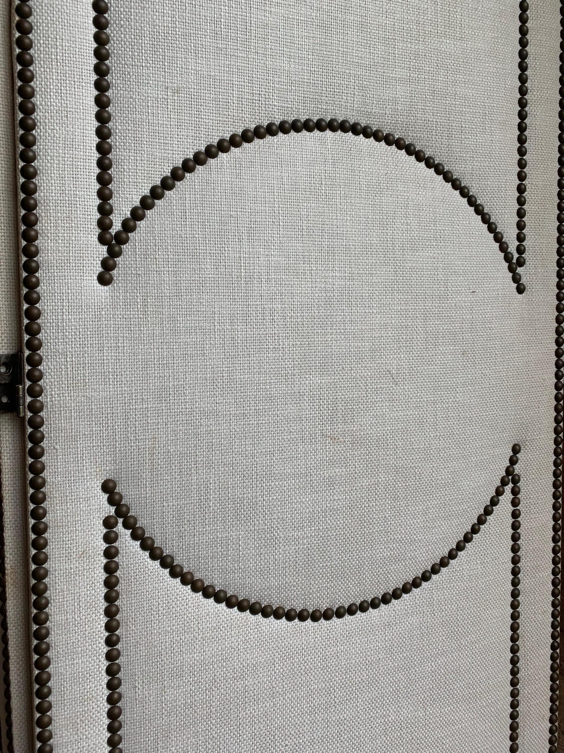 Fabric Art-Deco Style Custom 4-Panel Screen